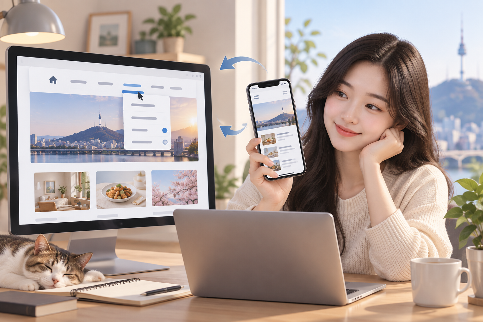 메뉴와 모바일 화면은 어떻게 바꾸나요?