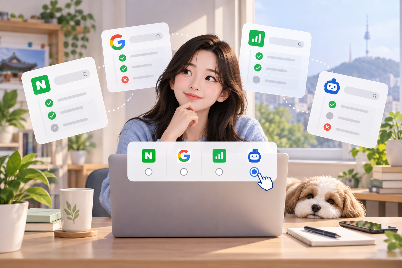 상황별 블로그 색인 확인 도구, 한 표로 고르기