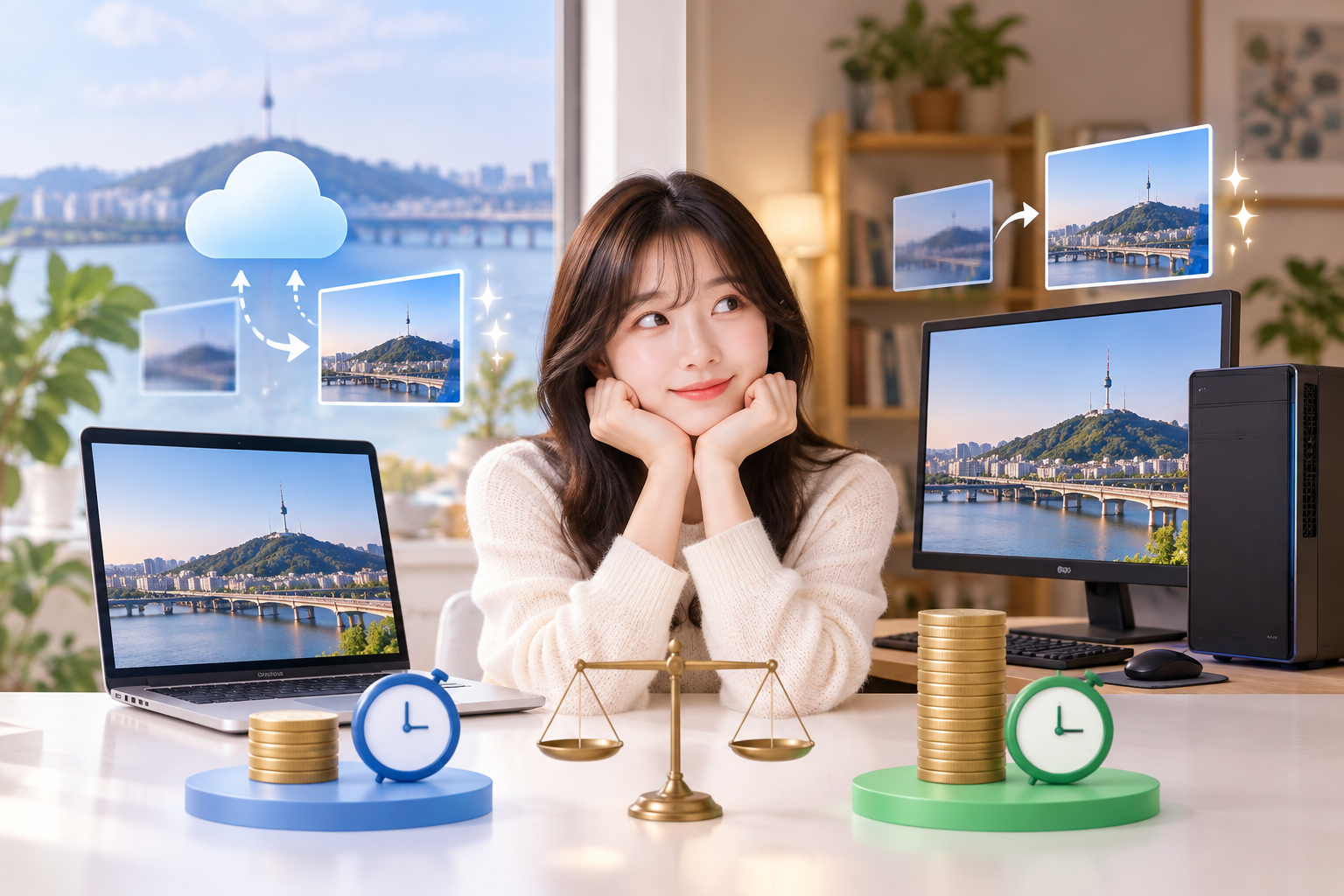 웹 무료 vs 내 PC 무료, 비용과 시간 한눈에 보기