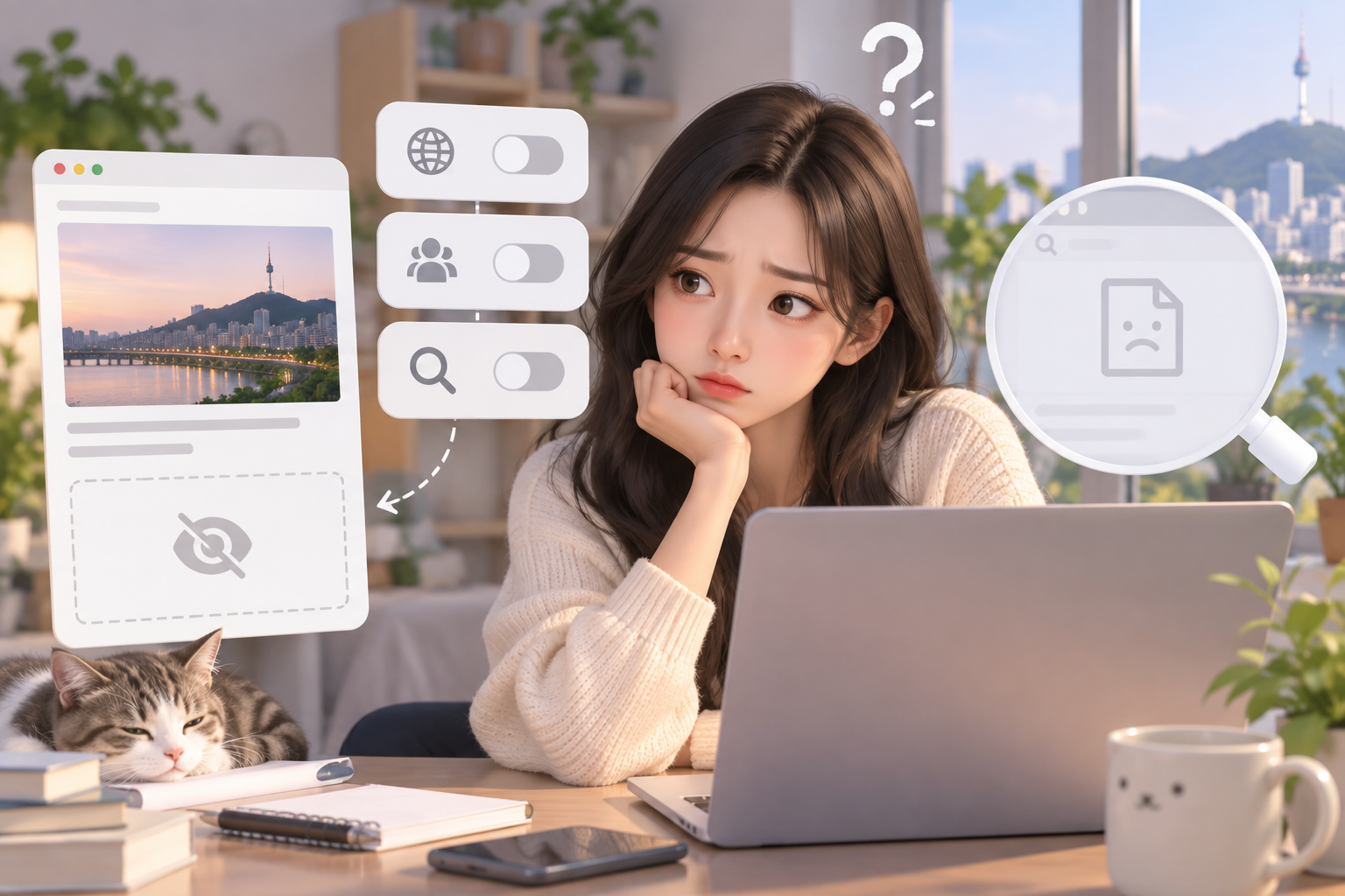 공개 범위·검색 허용 설정을 놓친 경우