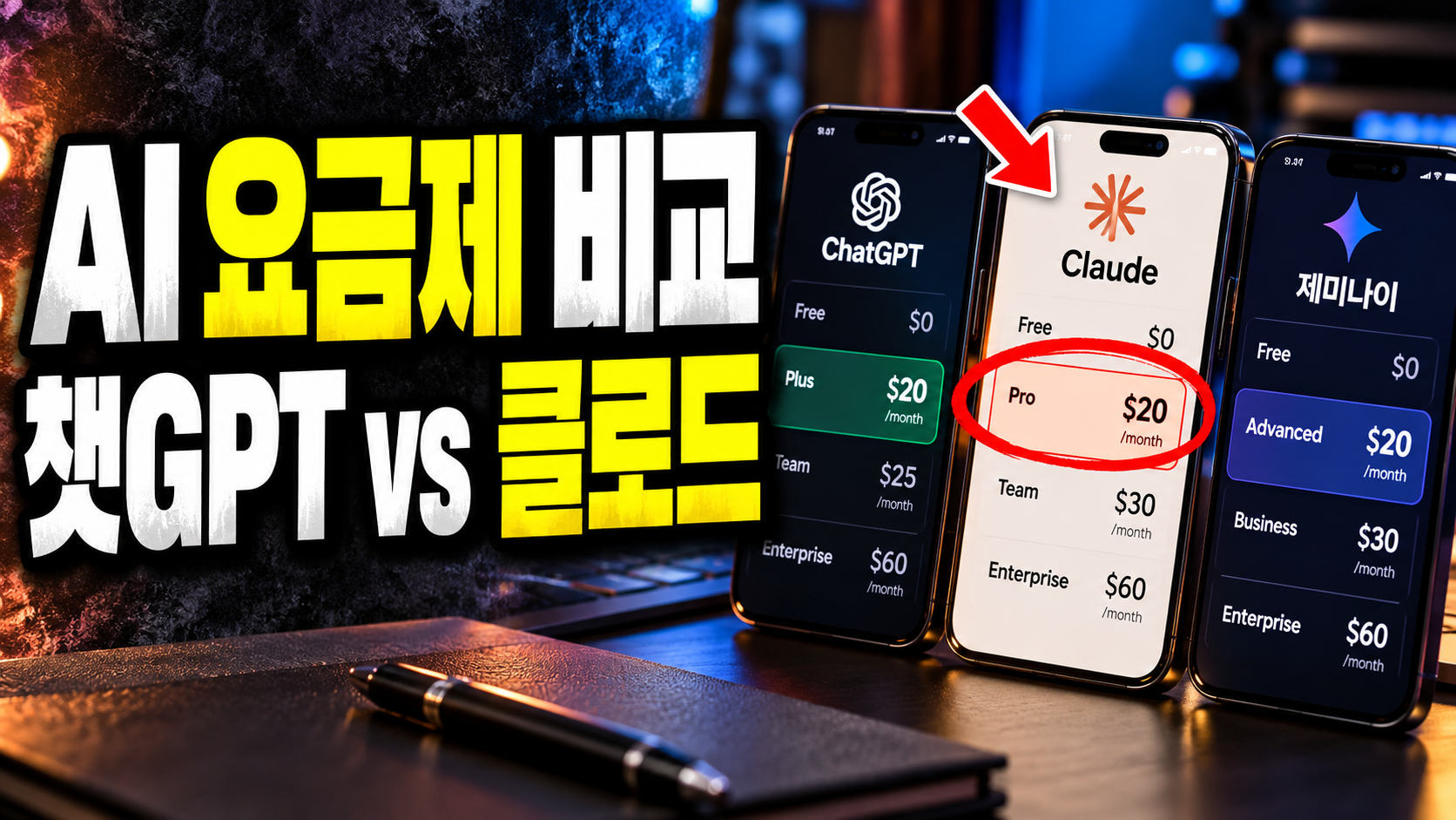 AI 요금제 비교 클로드 챗GPT 제미나이: 작업별 추천과 구독 팁