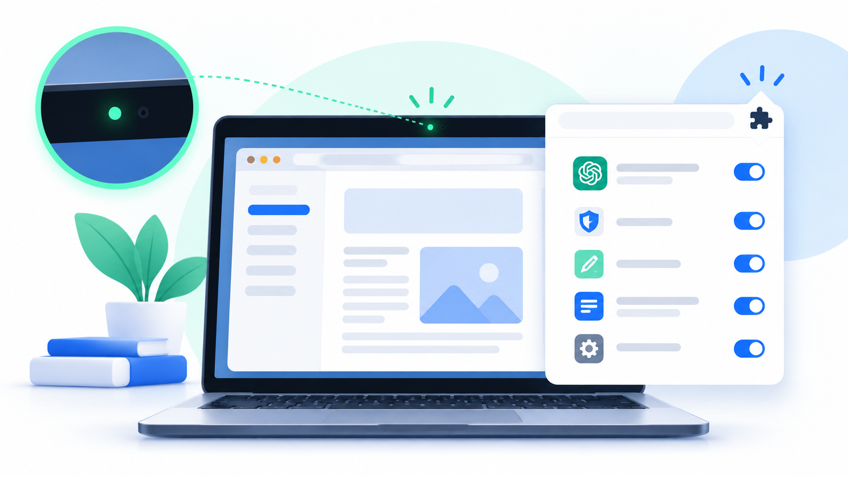 컴퓨터 사용 초록 점 확인과 Chrome 플러그인 고르는 법