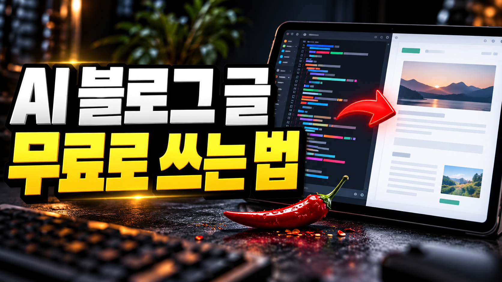 AI 블로그 글쓰기 무료로 하는 법: HTML 코드로 워드프레스·티스토리·블로그스팟 붙여넣기까지