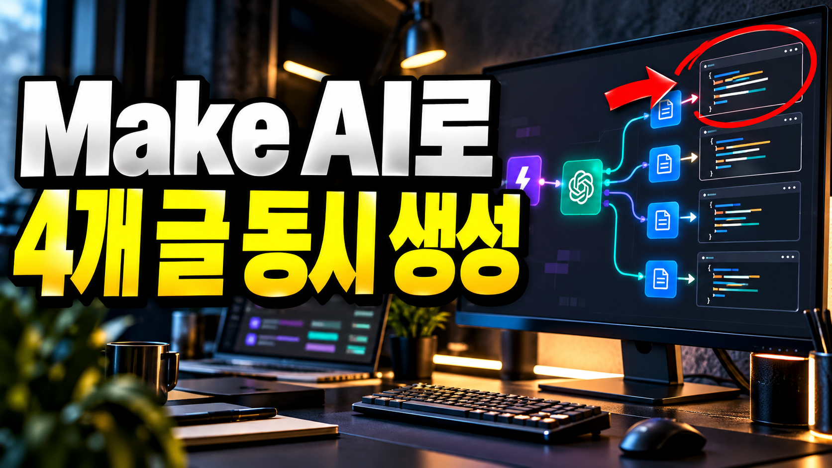 Make 자동화 블로그 글쓰기: AI로 카테고리 4개 동시 생성하는 법
