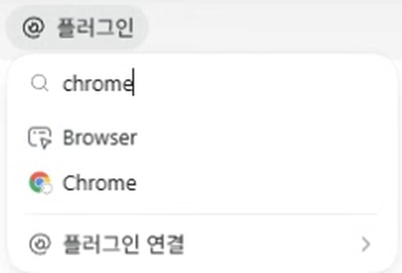플러그인 검색에 chrome을 쳤을 때 Browser와 Chrome 두 줄